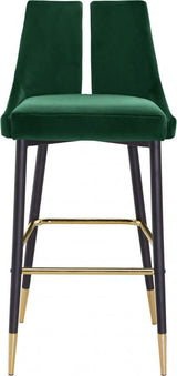 Meridian Furniture - Sleek Bar Stool Set Of 2 In Green - 960Green-C