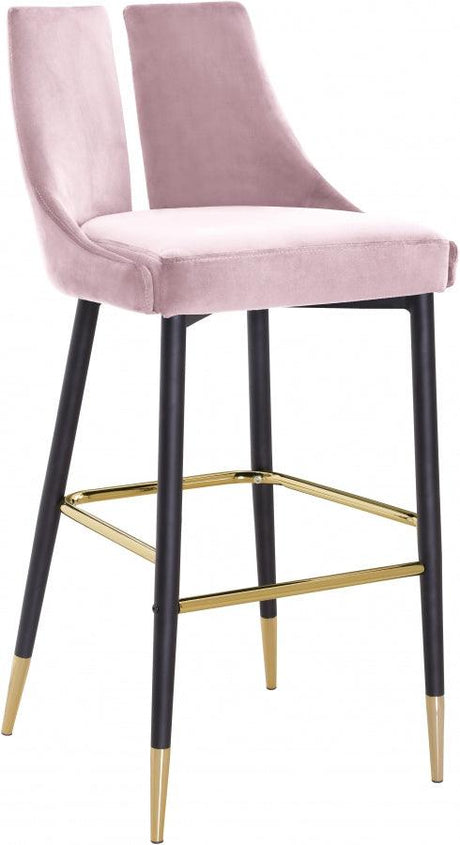 Meridian Furniture - Sleek Bar Stool Set Of 2 In Pink - 960Pink-C