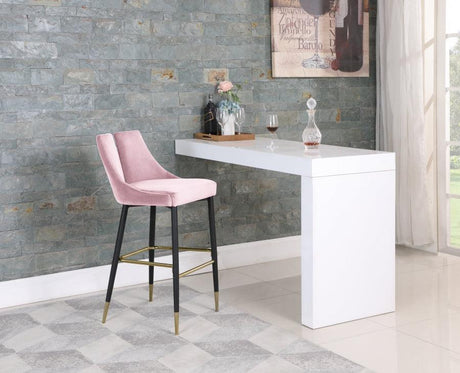 Meridian Furniture - Sleek Bar Stool Set Of 2 In Pink - 960Pink-C