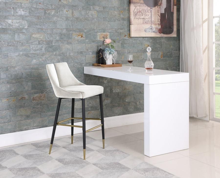 Meridian Furniture - Sleek Bar Stool Set Of 2 In Cream - 960Cream-C