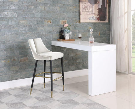 Meridian Furniture - Sleek Bar Stool Set Of 2 In Cream - 960Cream-C