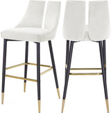 Meridian Furniture - Sleek Bar Stool Set Of 2 In Cream - 960Cream-C