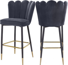 Lily Bar Stool Set Of 2 In Grey - 961Grey-C | Meridian