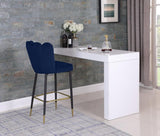 Meridian Furniture - Lily Bar Stool Set Of 2 In Navy - 961Navy-C