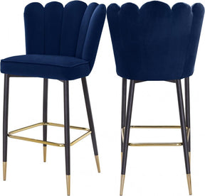 Lily Bar Stool Set Of 2 In Navy - 961Navy-C | Meridian