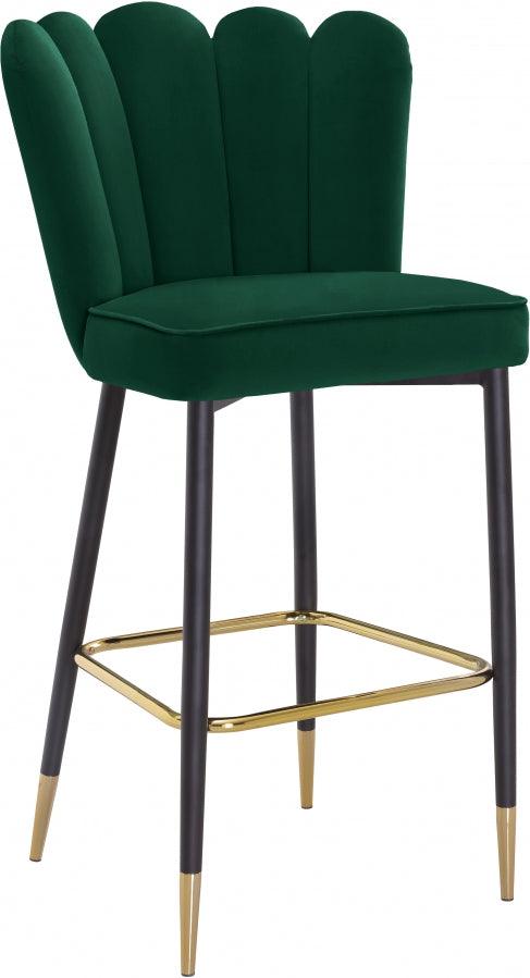 Meridian Furniture - Lily Bar Stool Set Of 2 In Green - 961Green-C