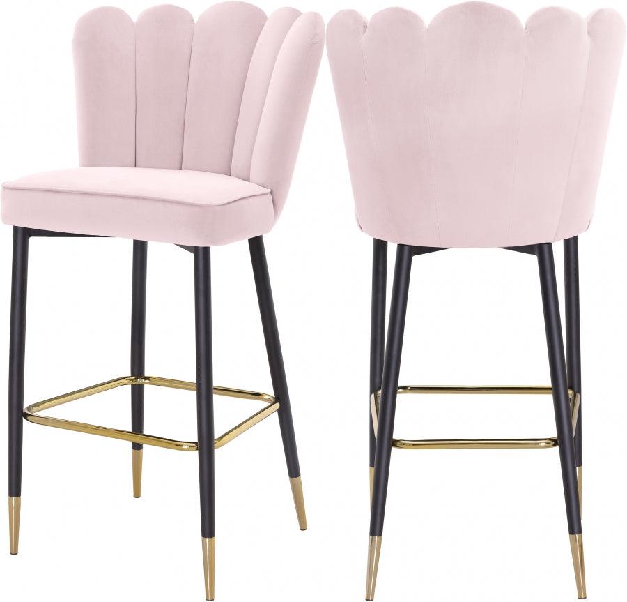 Meridian Furniture - Lily Bar Stool Set Of 2 In Pink - 961Pink-C