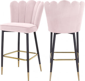 Lily Bar Stool Set Of 2 In Pink - 961Pink-C | Meridian