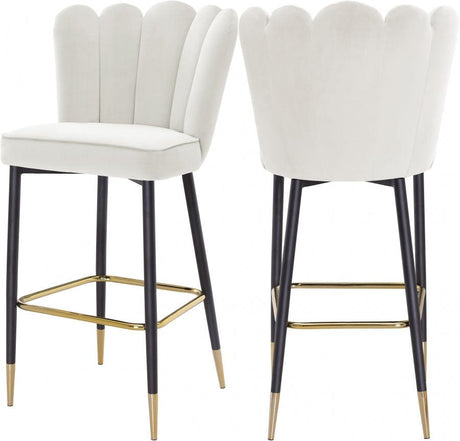 Meridian Furniture - Lily Bar Stool Set Of 2 In Cream - 961Cream-C