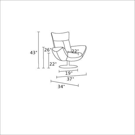 Global United Modern Genuine Italian Leather Upholstered Chair Home Elegance USA