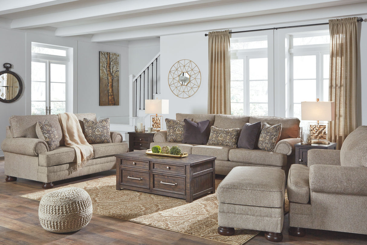 Kananwood - Oatmeal - 4 Pc. - Sofa, Loveseat, Chair And A Half, Ottoman - Home Elegance USA