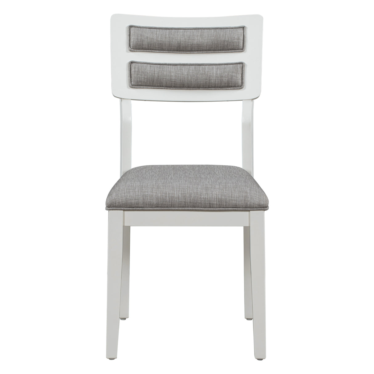 TREXM Classic and Traditional Style 6 - Piece Dining Set, Includes Dining Table, 4 Upholstered Chairs & Bench (White+Gray) - Home Elegance USA