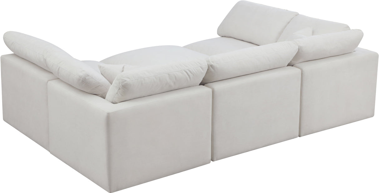 Plush - Cloud Modular Sectional 6 Piece - Cream - Modern & Contemporary - Home Elegance USA