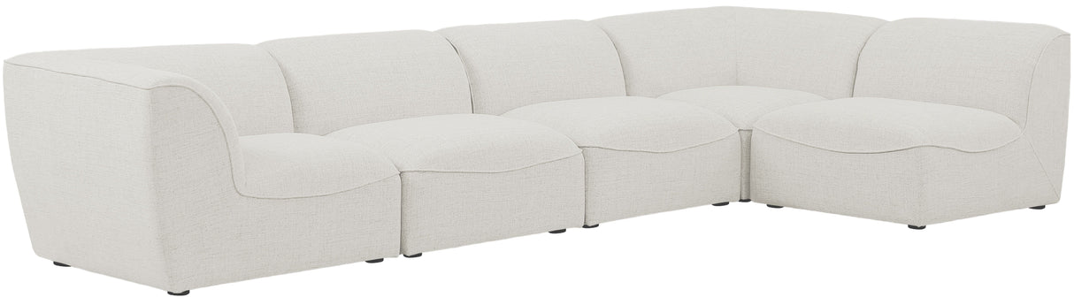 Miramar - Modular Sectional 5 Piece - Cream - Home Elegance USA