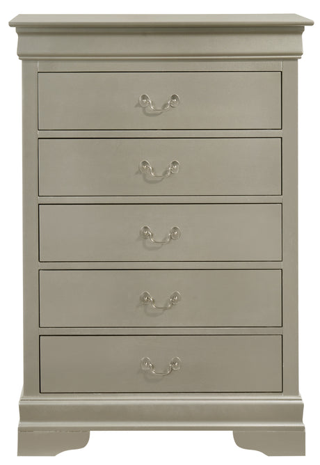 Glory Furniture Louis Phillipe G3103-CH Chest , Silver Champagne - Home Elegance USA