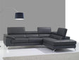 A973 Leather Right Sectional In Grey - 1790613-Rhfc | J&M