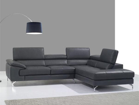 A973 Leather Right Sectional In Grey - 1790613 - Rhfc | J&M | Home Elegance USA