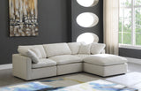 Plush - Cloud Modular Sectional 4 Piece - Cream - Fabric - Home Elegance USA