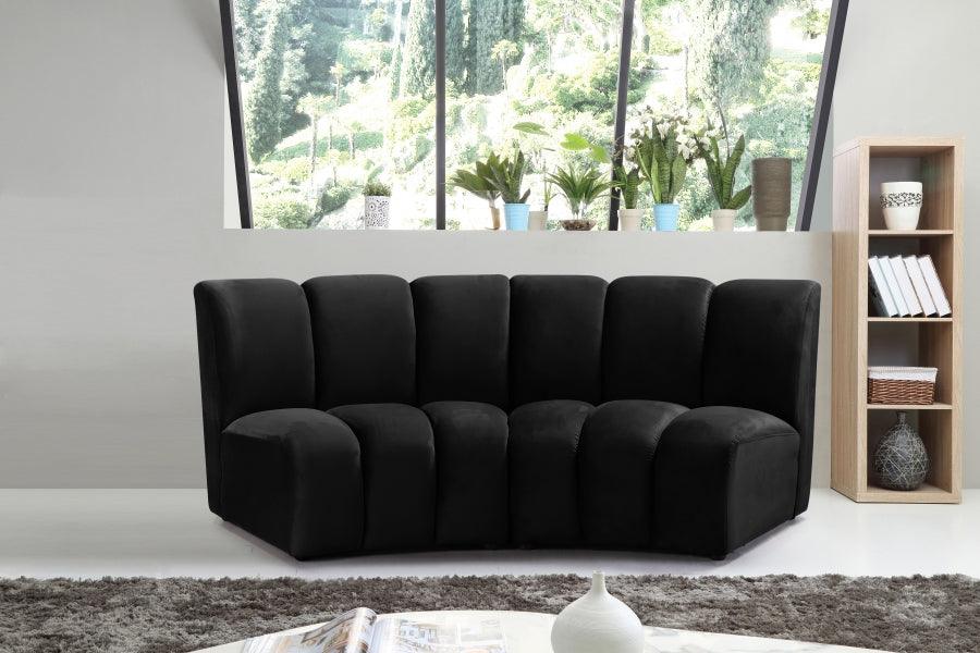 Meridian Furniture - Infinity Modular Sofa In Black - 638Black-2Pc