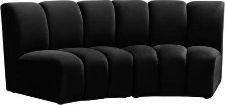 Meridian Furniture - Infinity Modular Sofa In Black - 638Black-2Pc