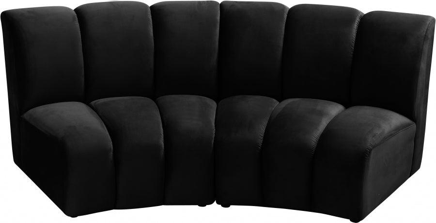 Meridian Furniture - Infinity Modular Sofa In Black - 638Black-2Pc