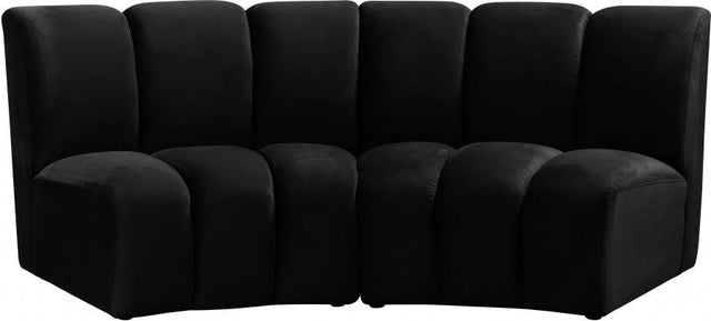 Meridian Furniture - Infinity Modular Sofa In Black - 638Black-2Pc