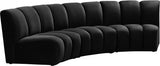 Meridian Furniture - Infinity Modular Sofa In Black - 638Black-3Pc