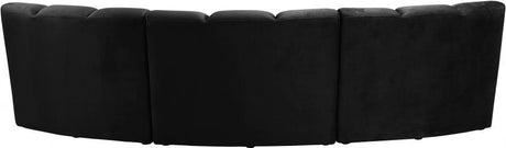 Meridian Furniture - Infinity Modular Sofa In Black - 638Black-3Pc