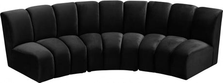 Meridian Furniture - Infinity Modular Sofa In Black - 638Black-3Pc