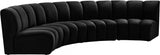 Meridian Furniture - Infinity Modular 4 Piece Sectional In Black - 638Black-4Pc