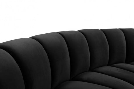 Meridian Furniture - Infinity Modular 4 Piece Sectional In Black - 638Black-4Pc