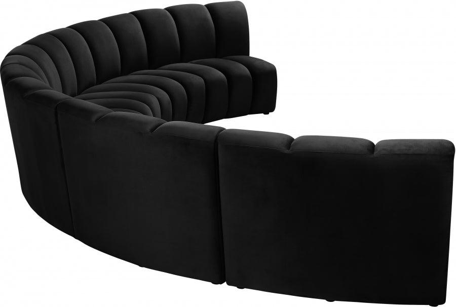 Meridian Furniture - Infinity Modular 5 Piece Sectional In Black - 638Black-5Pc