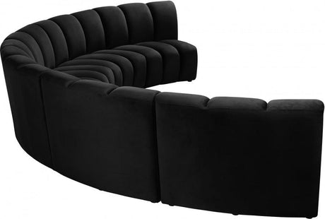 Meridian Furniture - Infinity Modular 5 Piece Sectional In Black - 638Black-5Pc