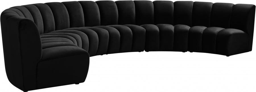 Meridian Furniture - Infinity Modular 6 Piece Sectional In Black - 638Black-6Pc