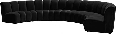 Meridian Furniture - Infinity Modular 6 Piece Sectional In Black - 638Black-6Pc