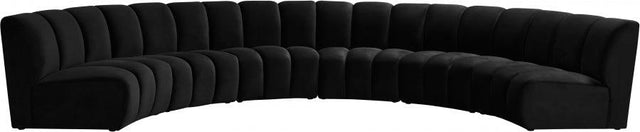 Meridian Furniture - Infinity Modular 6 Piece Sectional In Black - 638Black-6Pc