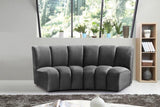 Meridian Furniture - Infinity Modular Sofa In Grey - 638Grey-2Pc