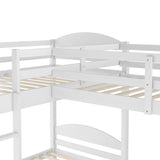 Twin L-Shaped Bunk Bed and Loft Bed - White(OLD SKU :LP000023AAK) - Home Elegance USA