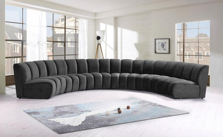 Meridian Furniture - Infinity Modular 6 Piece Sectional In Grey - 638Grey-6Pc