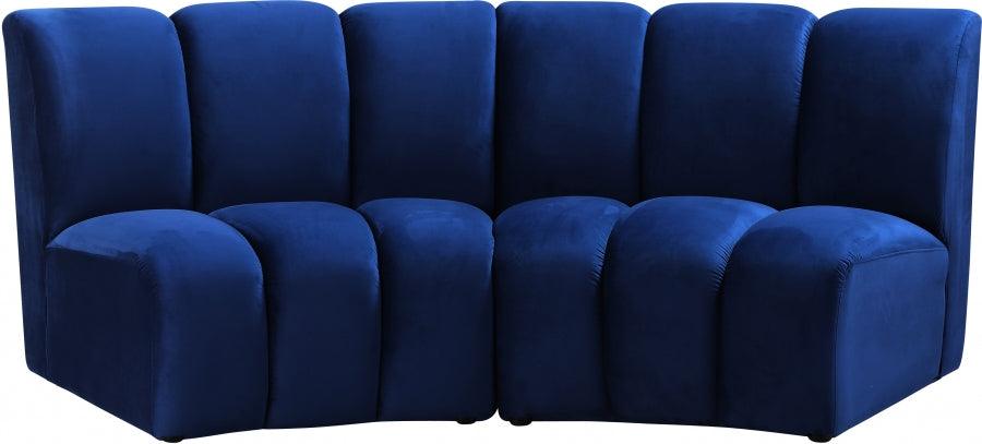 Meridian Furniture - Infinity Modular Sofa In Navy - 638Navy-2Pc