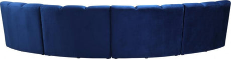 Meridian Furniture - Infinity Modular 4 Piece Sectional In Navy - 638Navy-4Pc