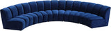 Meridian Furniture - Infinity Modular 5 Piece Sectional In Navy - 638Navy-5Pc