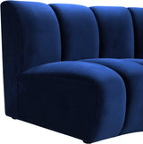 Meridian Furniture - Infinity Modular 6 Piece Sectional In Navy - 638Navy-6Pc