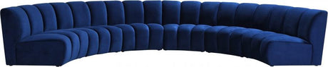 Meridian Furniture - Infinity Modular 6 Piece Sectional In Navy - 638Navy-6Pc