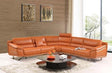 Esf Furniture - Modern Orange Leather Sectional Sofa - 533 Sectional
