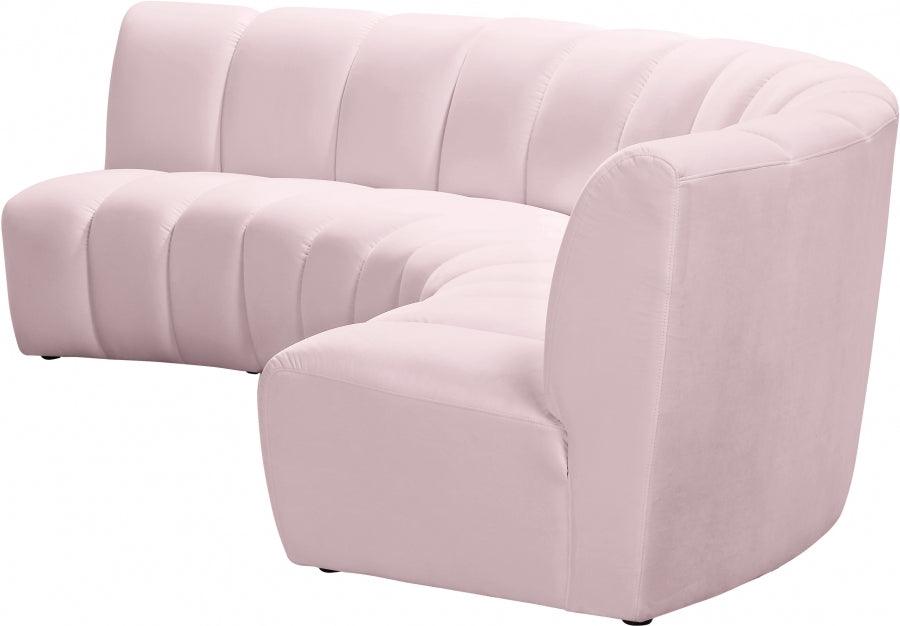 Meridian Furniture - Infinity Modular Sofa In Pink - 638Pink-3Pc