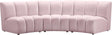 Infinity Modular Sofa In Pink - 638Pink-3Pc | Meridian