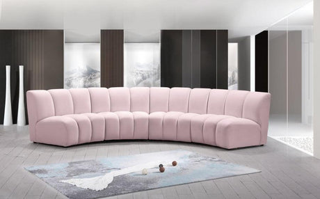 Meridian Furniture - Infinity Modular 4 Piece Sectional In Pink - 638Pink-4Pc