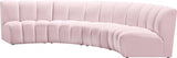 Meridian Furniture - Infinity Modular 4 Piece Sectional In Pink - 638Pink-4Pc