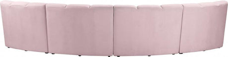 Meridian Furniture - Infinity Modular 4 Piece Sectional In Pink - 638Pink-4Pc